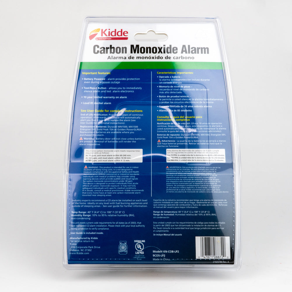 Kidde Battery Operated Basic CO (9CO5-LP2) - boxed (21025778 )