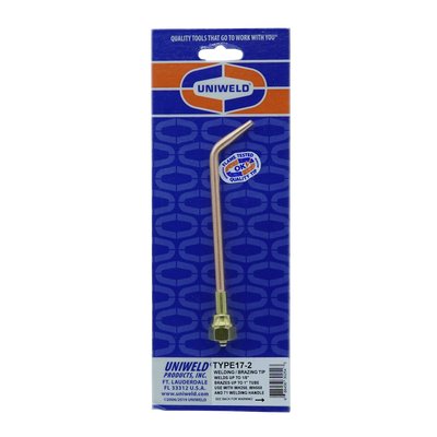Uniweld TYPE17-2 Welding Brazing Soldering Tip, Up To 1/8in Weld & Brazing Up To 1in Copper Tube