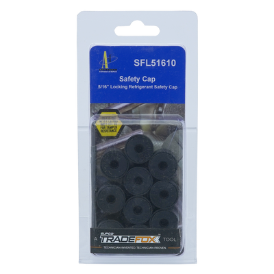 Supco TradeFox SFL51610 5/16in Refrigerant Safety Locking Caps, 10 Pack