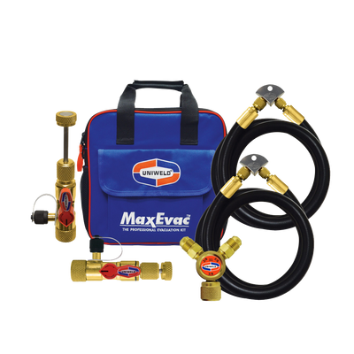Uniweld MEPK14 MaxEvac Pro 1/4in Evacuation Kit With 2 Hoses & 2 Core Removal Tools