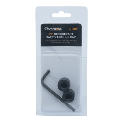 Supco TradeFox SFL1402 1/4in Refrigerant Safety Locking Caps, 2 Pack