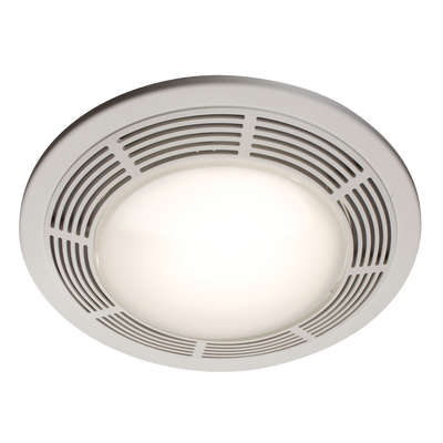 Broan 750 White Round 100 CFM Ventilation Fan With Light & Night Light