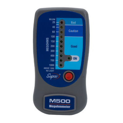 Supco M500 LED Megohmmeter for Insulation Testing, Hand Held