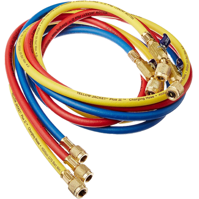 Yellow Jacket 29986 72in Plus II Hose with Compact Ball Valve, 3-Pack