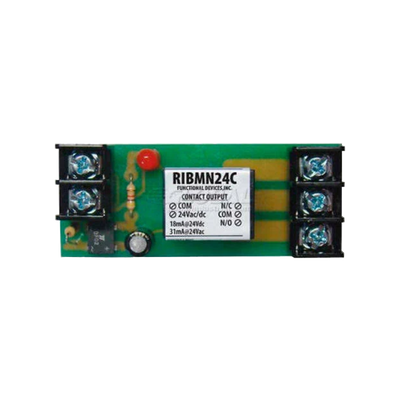 Functional Devices RIBMN24C Pilot Relay, 15 Amp SPDT, 24 Vac/dc Coil, 2.75″ Track Mount