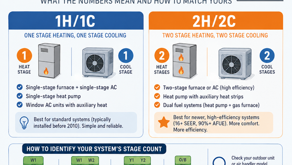 2H/2C vs. 1H/1C Thermostats: What the Numbers Mean and How to Match Yours