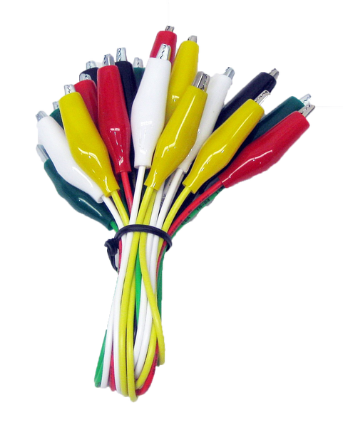 MA-Line MA05031-2 10-Piece 18in Long Test Leads with Alligator Clamps