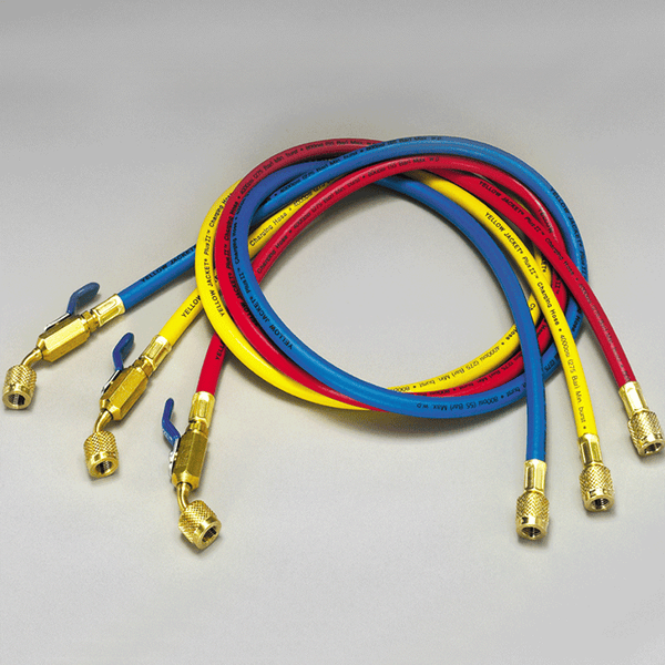 Yellow Jacket 29985 60in Plus II Manifold Hose with Compact Ball Valve