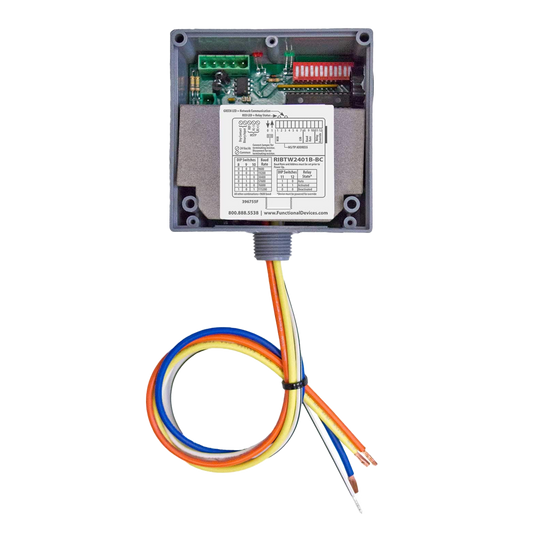 Functional Devices BacNet Enclosed Relay Hi/Low sep 20Amp SPDT 24Vac/dc/120Vac + 1 digital input