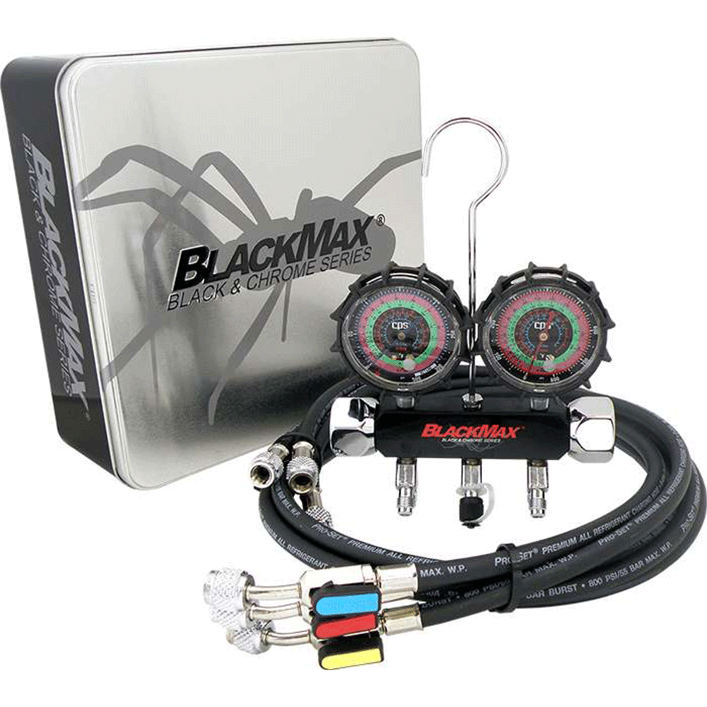 CPS Blackmax MBH4P5EZ Mechanical Manifold Gauge Set with 2 Valves