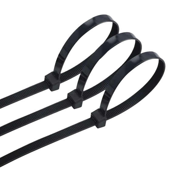 Heavy Duty 48" Cable Zip Ties 50-Pack, UV Black, 175lb Tensile Strength