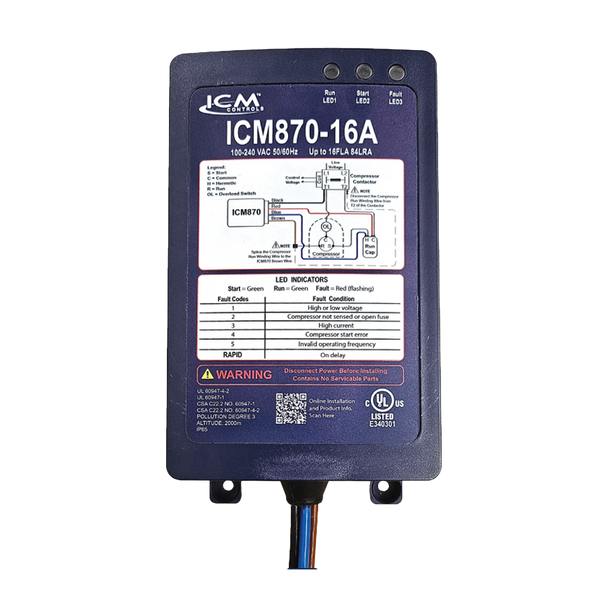 ICM Controls ICM870 Series 16A Soft Start W/ Over-Current Protection