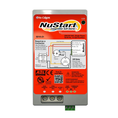 Nu-Calgon 5010-21 NuStart Compressor Soft Starter, Single Phase, 208/230VAC, 16-32A FLA/RLA