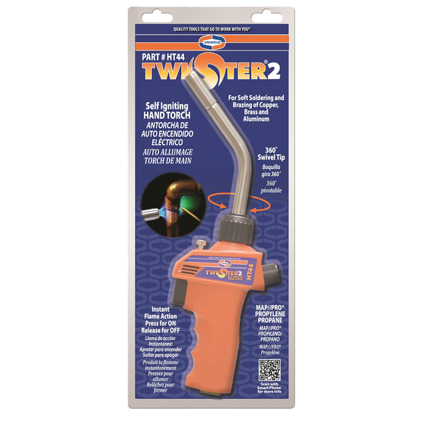 Uniweld HT44 Twister 2 Self Igniting Hand Torch With 360-Degree Swivel Tip