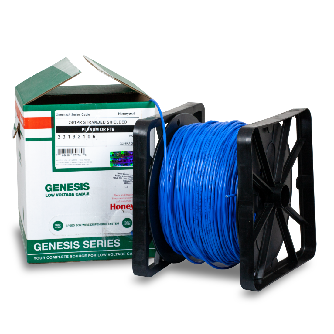 Genesis 24/2 BACnet Blue Twisted Pair Communication Wire, 1000ft