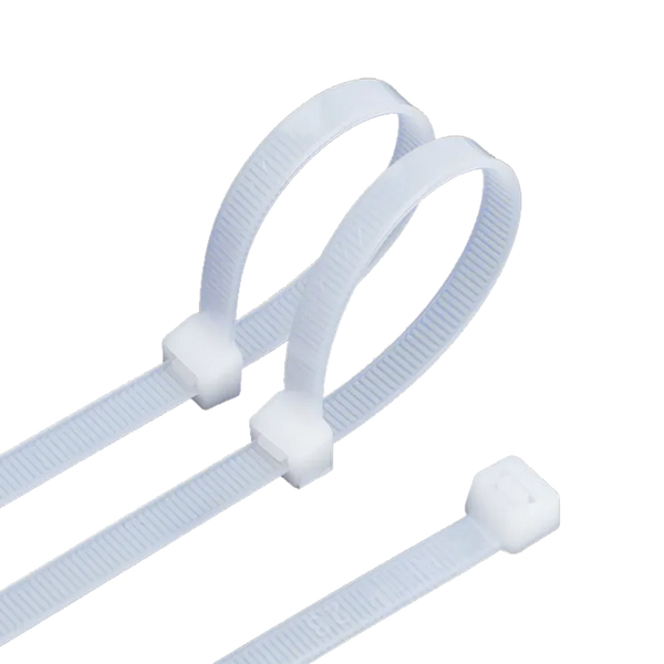 Heavy Duty 48" Cable Zip Ties 100-Pack, Natural White, 175lb Tensile Strength