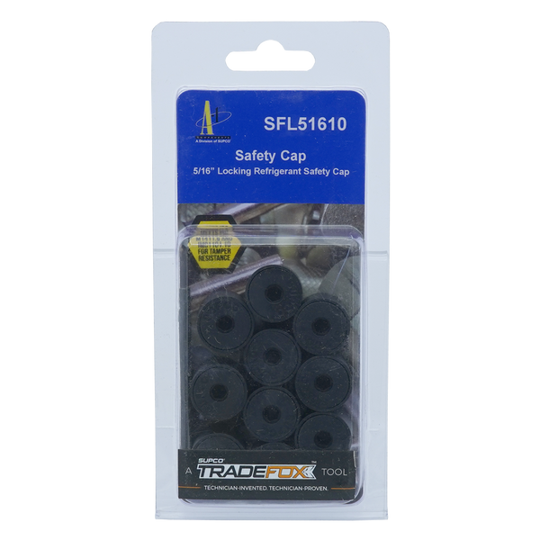 Supco TradeFox SFL51610 5/16in Refrigerant Safety Locking Caps, 10 Pack
