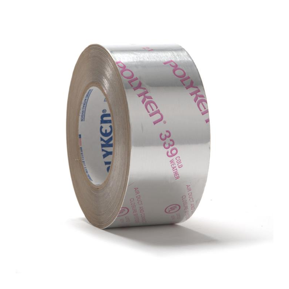 Polyken 339 Premium Cold Weather Foil Tape, (72mm x 55mm), UL 181A-P & 181B-FX Listed
