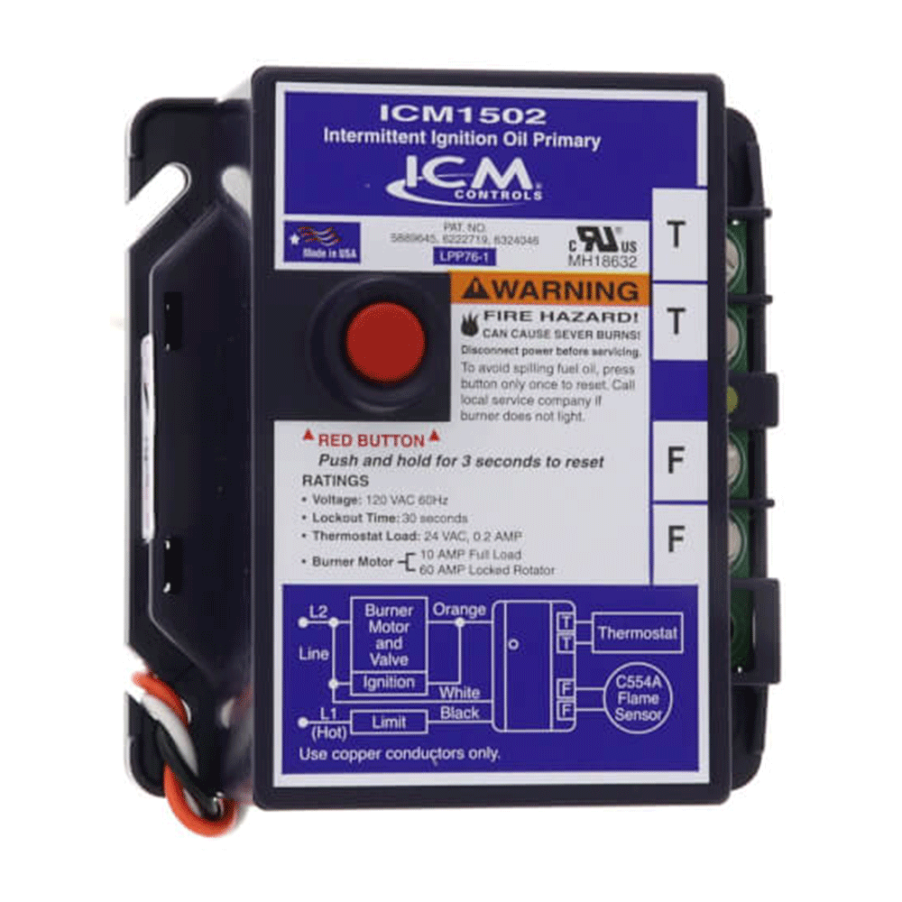 ICM Controls ICM1502 Oil Burner Control, Honeywell OEM Replacement