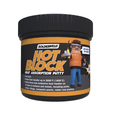 SolderWeld SW-HB1 Hot Block Heat-Stop Putty, 1lb Tb
