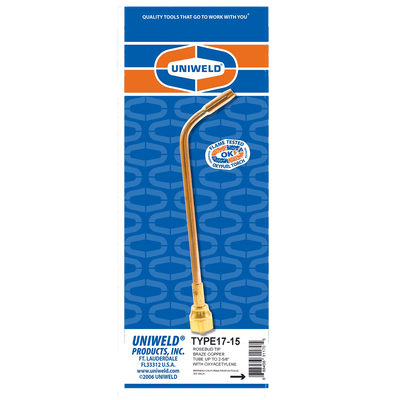 Uniweld TYPE17-15 Brazing Soldering Rosebud Heating Tip, Brazing Up To 2-5/8in Copper Tube