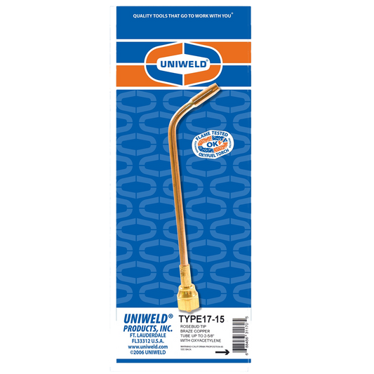 Uniweld TYPE17-15 Brazing Soldering Rosebud Heating Tip, Brazing Up To 2-5/8in Copper Tube
