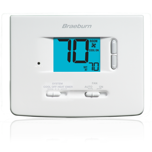 Braeburn 1220NC Non-Programmable Thermostat, 2H/1C