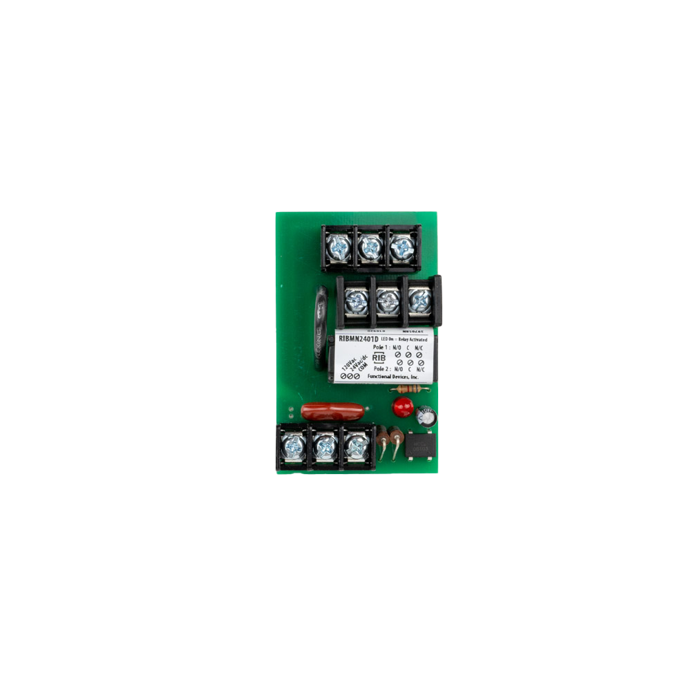 Functional Devices RIBMN2401D Enclosed Track-Mount DPDT Panel Relay
