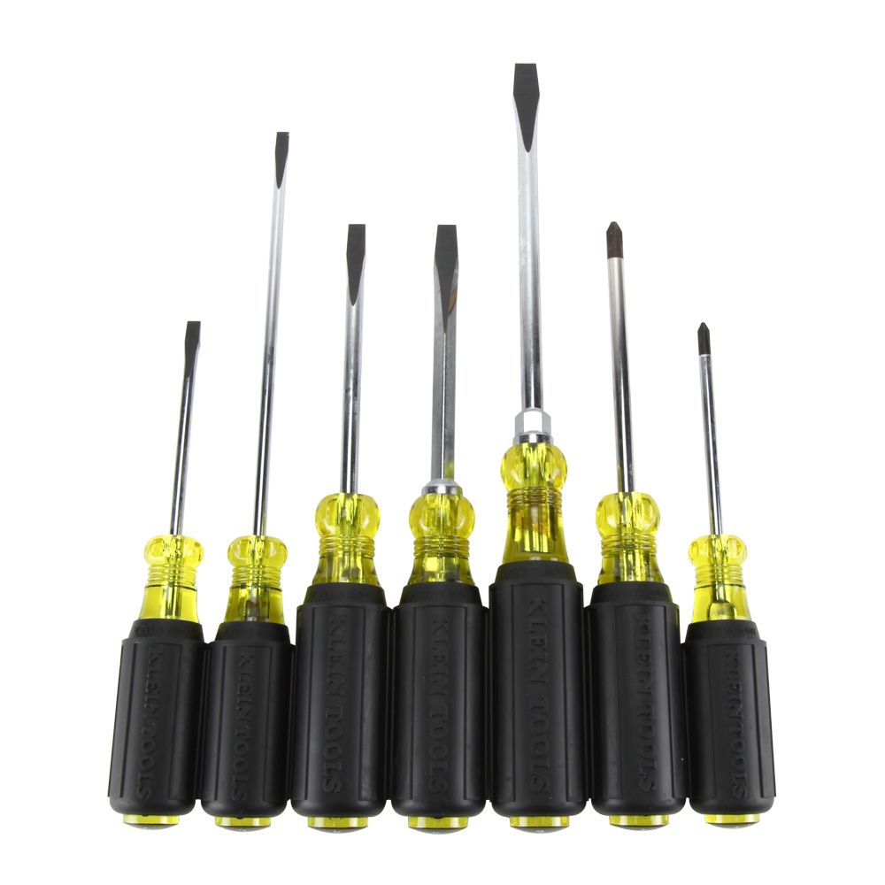 Klein 85076 7-Piece Screwdriver Set, Slotted and Phillips