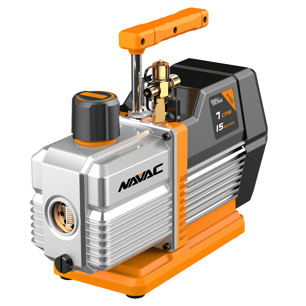 NAVAC NP7DP Dual-Voltage Vacuum Pump with Expanded Applications, 7CFM