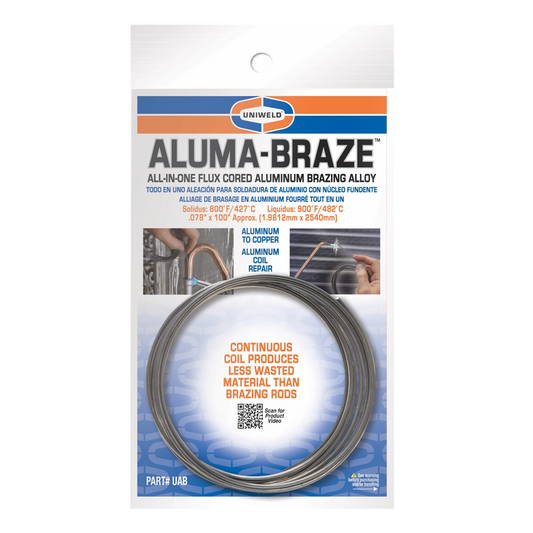 Uniweld UAB Aluma-Braze All-In-One Flux Cored Aluminum Brazing Alloy
