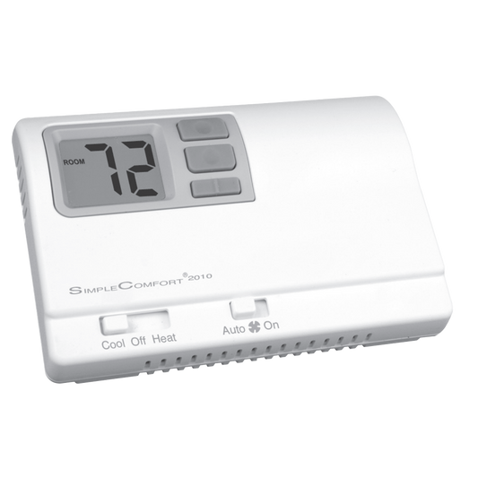 ICM Controls SC2010L Non-Programmable Dual Powered Thermostat, 1H/1C