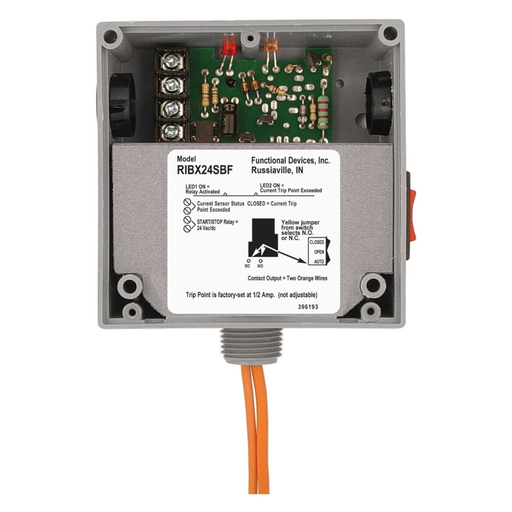 Functional Devices RIBX24SBF 20A Enclosed Relay and AC Sensor Como