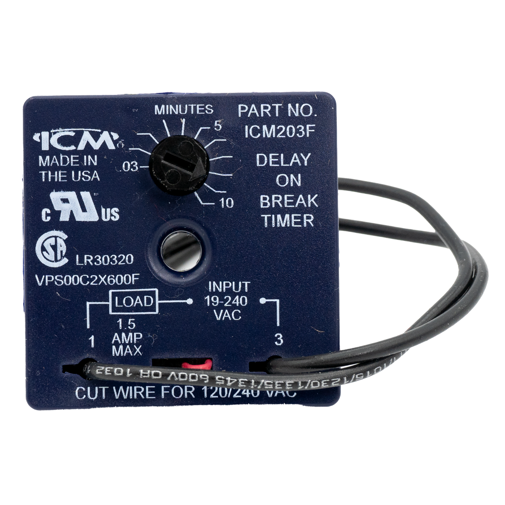 ICM Controls ICM203FB Delay-on-Break Timer, 6in Wire Leads