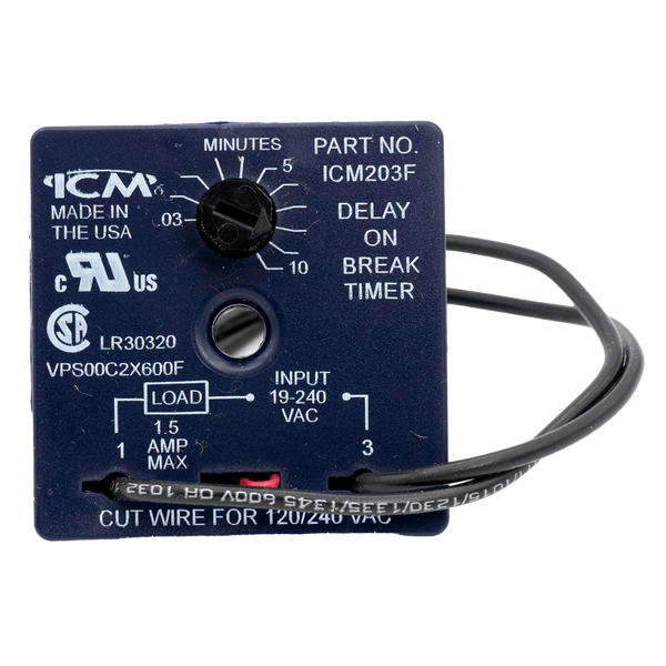 ICM Controls ICM203FB Delay-on-Break Timer, 6in Wire Leads