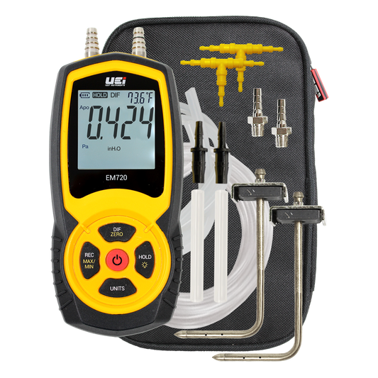 UEi EM720SPKIT Hi-Res Differential Manometer Static Pressure Kit