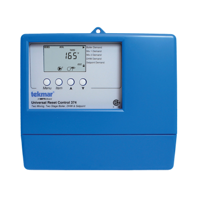 Tekmar 374 Universal Reset Control, Two Mixing, Two Stage Boiler, DHW and Setpoint