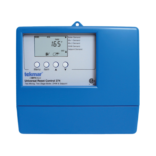 Tekmar 374 Universal Reset Control, Two Mixing, Two Stage Boiler, DHW and Setpoint