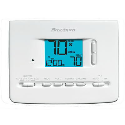 Braeburn 2220NC 5-2 Day Programmable Thermostat, 2H/1C