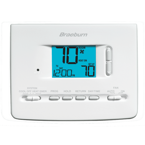 Braeburn 2220NC 5-2 Day Programmable Thermostat, 2H/1C