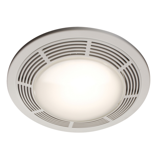 Broan 750 White Round 100 CFM Ventilation Fan With Light & Night Light