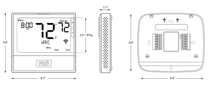 Pro1 IAQ T855iSH 7-Day 5+1+1 Universal Programmable Thermostat, 5H/3C