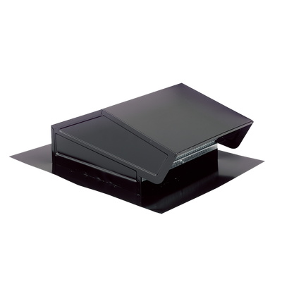Broan-NuTone 634M Black Steel Roof Cap for 6in Round Duct With Backdraft Damper & Bird Screen