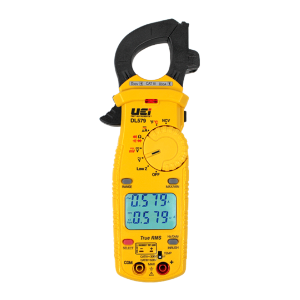 UEi DL579 600A True-RMS Dual Display HVAC/R Clamp Meter