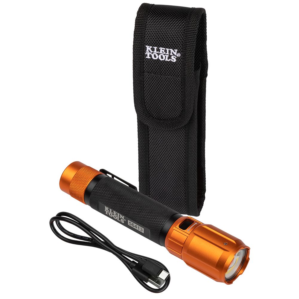 Klein Tools 56413 Rechargeable LED Flashlight with Holster