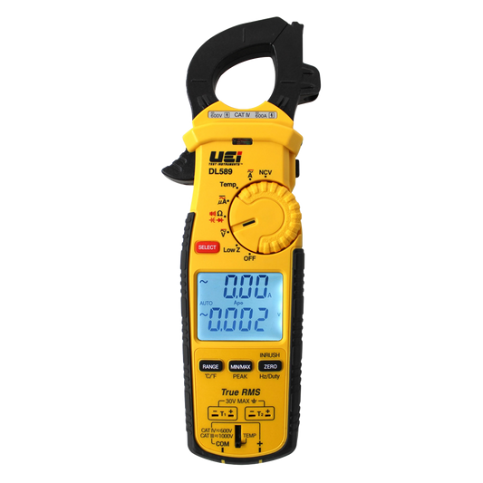 UEi DL589 600A TRMS Clamp Meter w/ DC Amps, Inrush, Magnet
