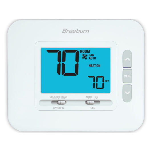 Braeburn 1030 1H/1C Non-Programmable Thermostat with 4.4in Display