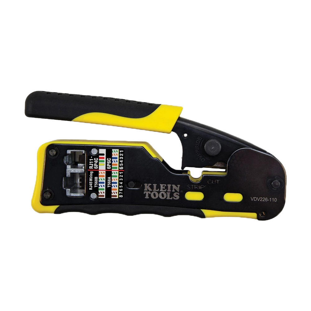 Klein Tools VDV226-110 Ratcheting Modular Data Cable, Crimper