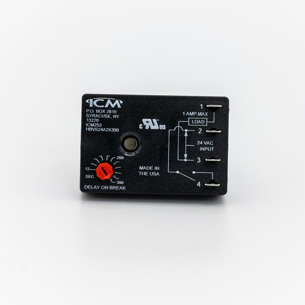ICM Controls ICM253B Fan Delay Timer, 12-390 Second Adjustable Delay
