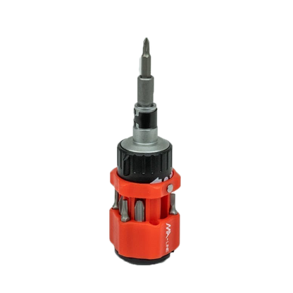 MA-Line MA-RS121 Ratcheting Stubby Screwdriver with 11 Tips